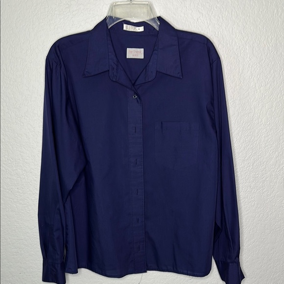 Sue Patrick Austin Women’s Blue Button Down Shirt 16 - Picture 1 of 8